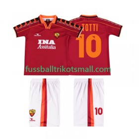 Fußballtrikots AS Rom TOTTI 10 1999 Retro Kinder 1998 Kurzarm Heimtrikotsatz kaufen